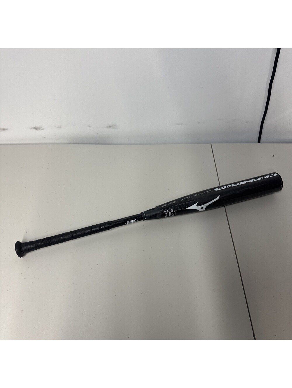 Mizuno PWR CRBN Baseball -3 33/30 2-5/8 BBCOR Model 340612 Black Retail $425